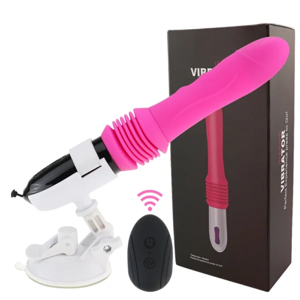 Sex Machine automatique – Gode vibrant rétractable avec mouvements de va-et-vient – Stimulation vaginale et point G – Image 6