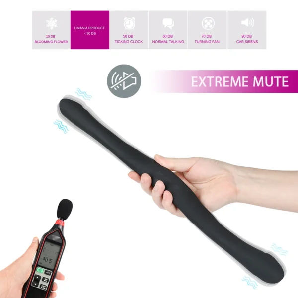 Double gode vibrant – Stimulateur vaginal, anal, clitoridien et prostatique – Sextoy pour femmes & lesbiennes – Image 4