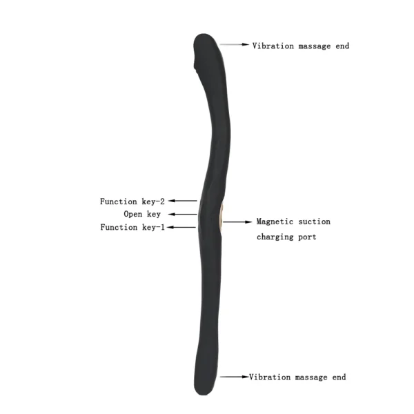 Double gode vibrant – Stimulateur vaginal, anal, clitoridien et prostatique – Sextoy pour femmes & lesbiennes – Image 5