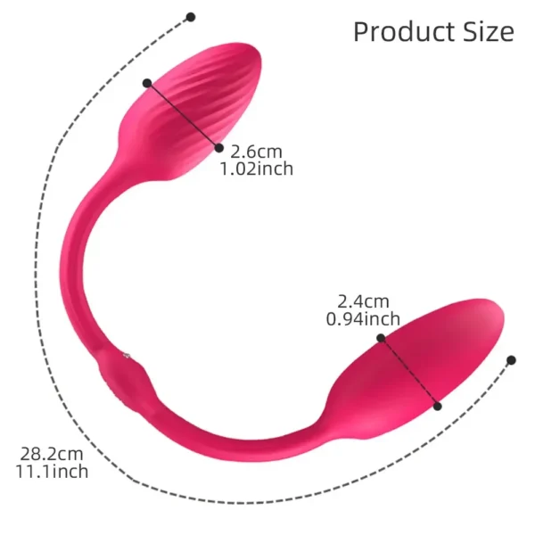 Double vibromasseur anal et vaginal – Stimulateur point G, clitoris et plug anal – Oeufs vibrants portables pour couples – Image 6