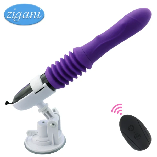 Sex Machine automatique – Gode vibrant rétractable avec mouvements de va-et-vient – Stimulation vaginale et point G