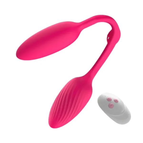 Double vibromasseur anal et vaginal – Stimulateur point G, clitoris et plug anal – Oeufs vibrants portables pour couples – Image 9