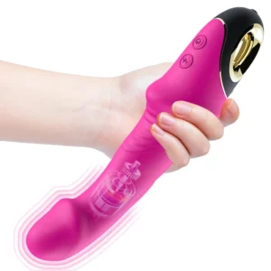 Vibromasseur gode silicone – 9 modes vibration – Stimulateur vaginal & point G pour femmes