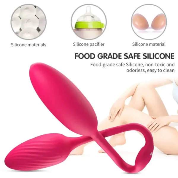 Double vibromasseur anal et vaginal – Stimulateur point G, clitoris et plug anal – Oeufs vibrants portables pour couples – Image 3