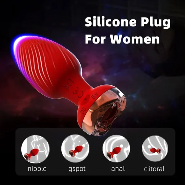 Plug anal vibrant avec télécommande – 10 modes – Stimulateur prostate & sex toy anal pour homme, femme et couple gay – Image 3