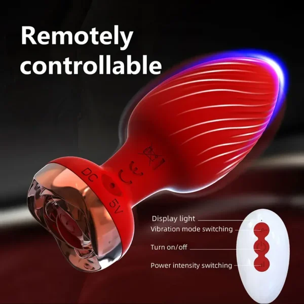 Plug anal vibrant avec télécommande – 10 modes – Stimulateur prostate & sex toy anal pour homme, femme et couple gay – Image 2