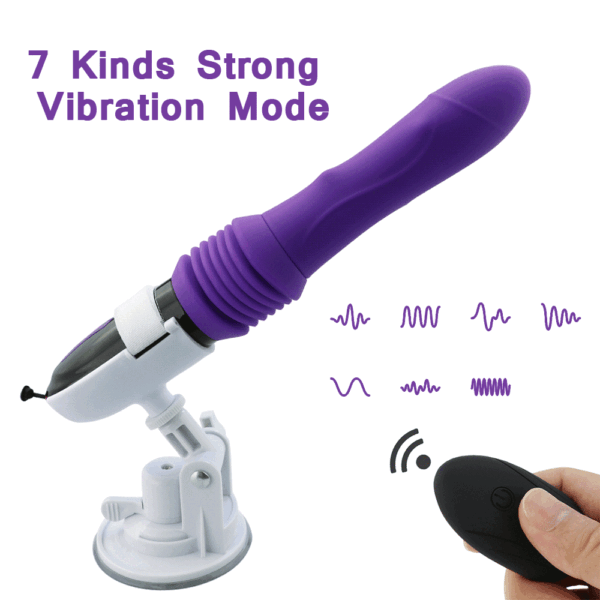 Sex Machine automatique – Gode vibrant rétractable avec mouvements de va-et-vient – Stimulation vaginale et point G – Image 14