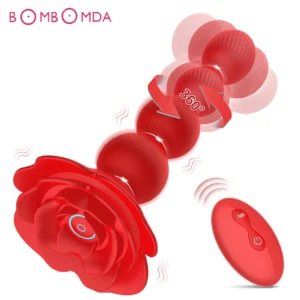 Plug anal vibrant rotatif 360° – Stimulateur prostate et vaginal avec télécommande – Sex toy pour homme et femme