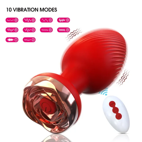 Plug anal vibrant avec contrôle sans fil – Masseur de prostate & stimulateur anal pour homme, femme et couple gay – Image 3