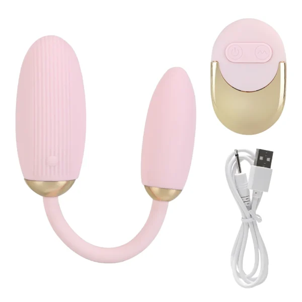 Double vibromasseur anal et vaginal – Stimulateur point G, clitoris et plug anal – Oeufs vibrants portables pour couples – Image 7