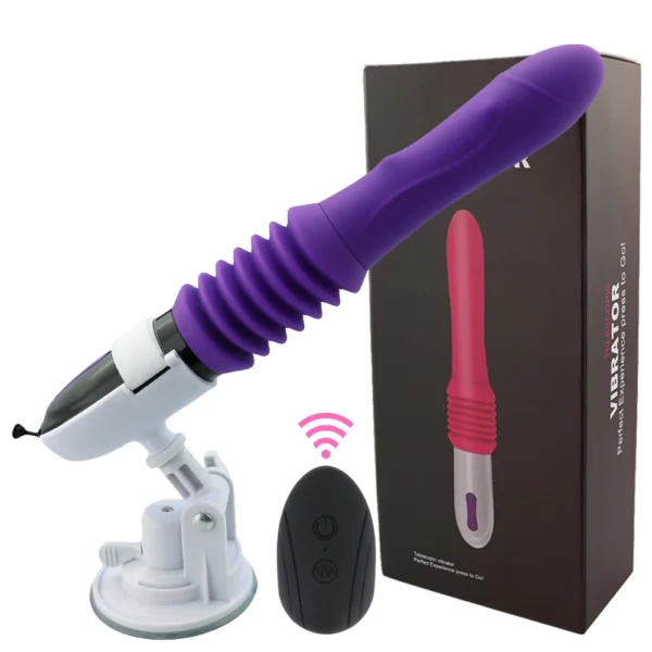 Sex Machine automatique – Gode vibrant rétractable avec mouvements de va-et-vient – Stimulation vaginale et point G – Image 12