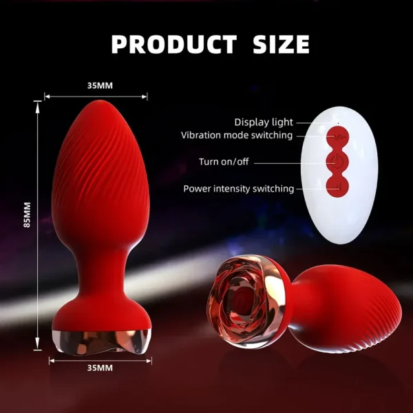 Plug anal vibrant avec télécommande – 10 modes – Stimulateur prostate & sex toy anal pour homme, femme et couple gay – Image 6