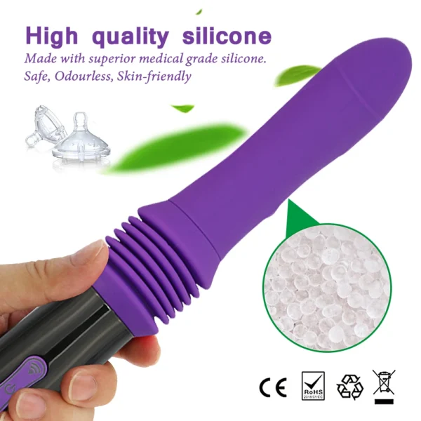 Sex Machine automatique – Gode vibrant rétractable avec mouvements de va-et-vient – Stimulation vaginale et point G – Image 2